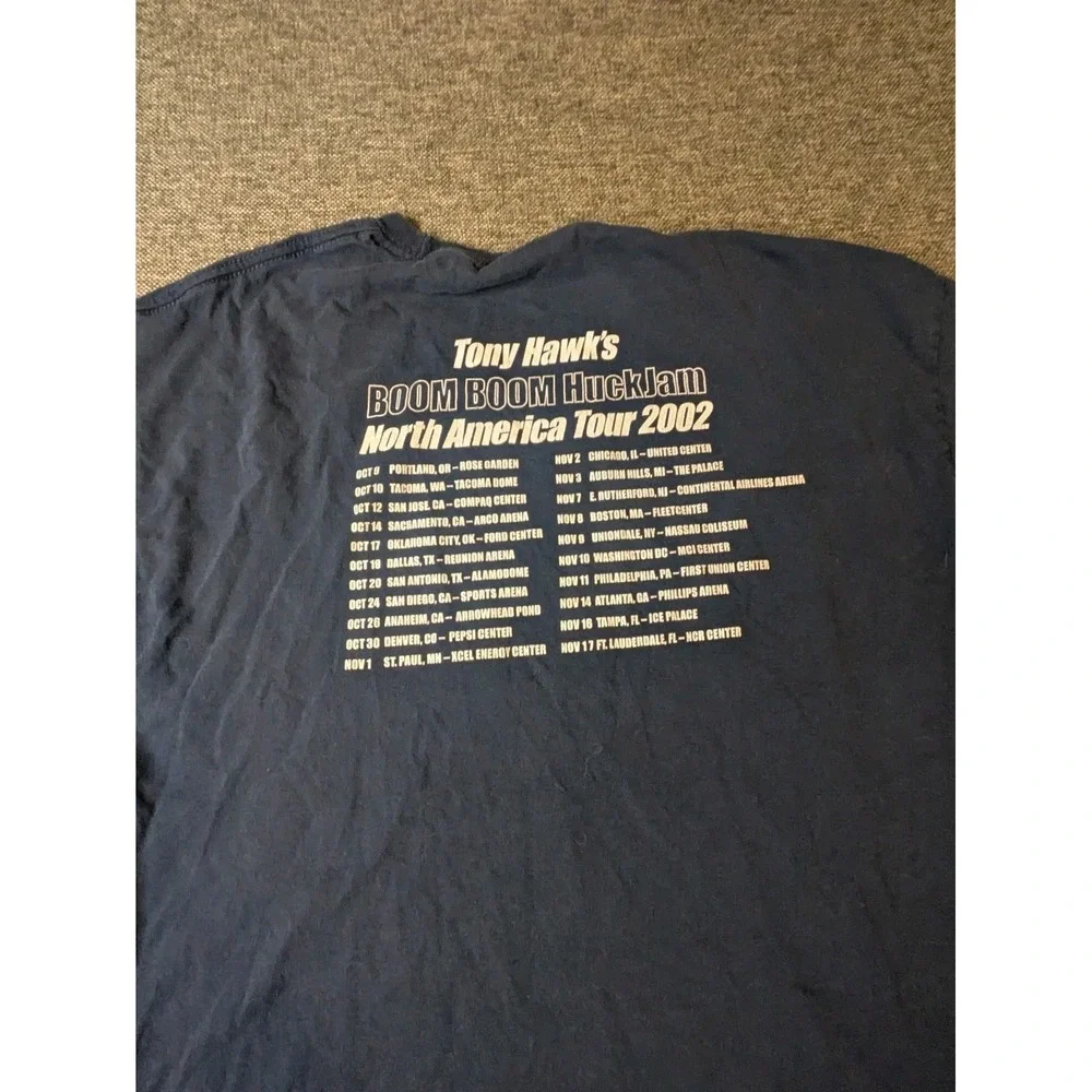 Vintage 2002 Tony Hawk's Boom Boom Huck Jam T-Shirt Mens Large Cotton Tee Skate